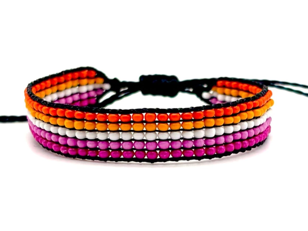 Lesbian Pride Flag Bracelet | Handmade LGBTQ+ Jewelry Gift