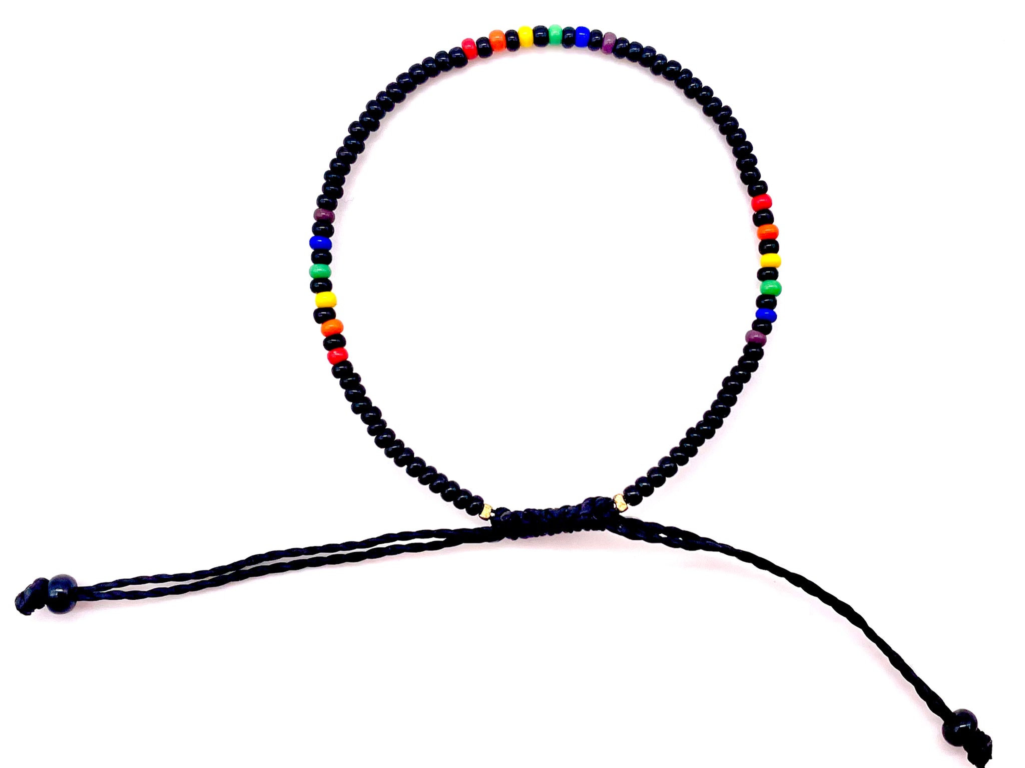 Rainbow Skittles Adjustable Bracelet | Handmade in Guatemala – KAQCHI