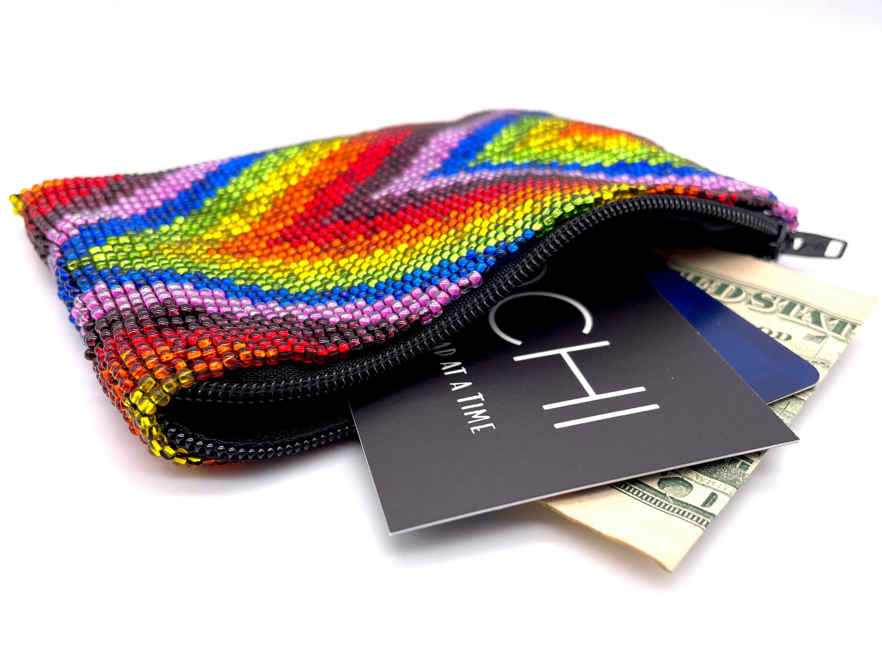 thumbnail image 2 of Simikol Rainbow Squeeze Coin Purse - Cute Small Makeup & Lipstick Organizer Pouch 2 of 12