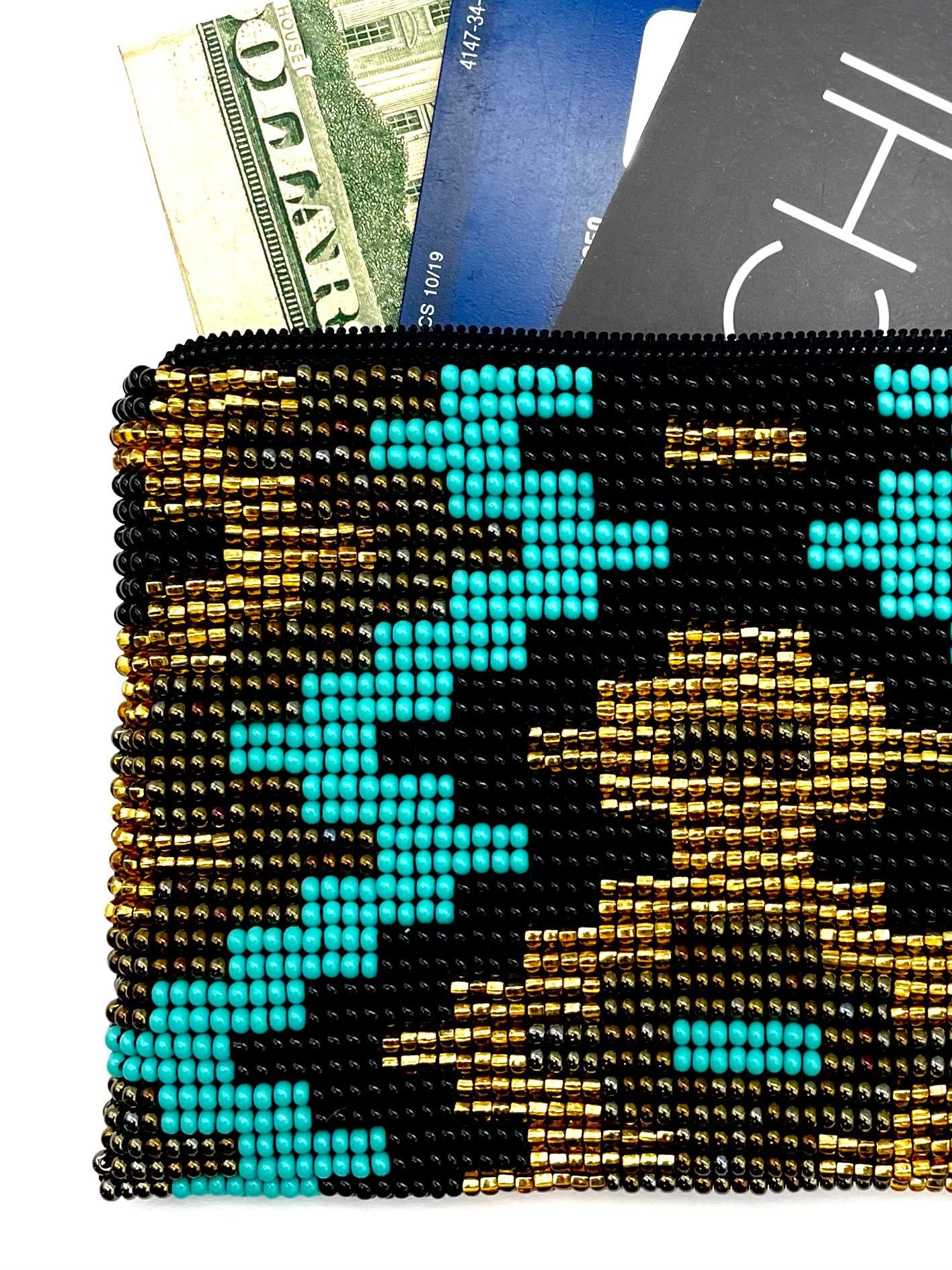 Native Handwallet Native Made Luxury Wallet - Hand Beaded Sacred Geometry | KAQCHI